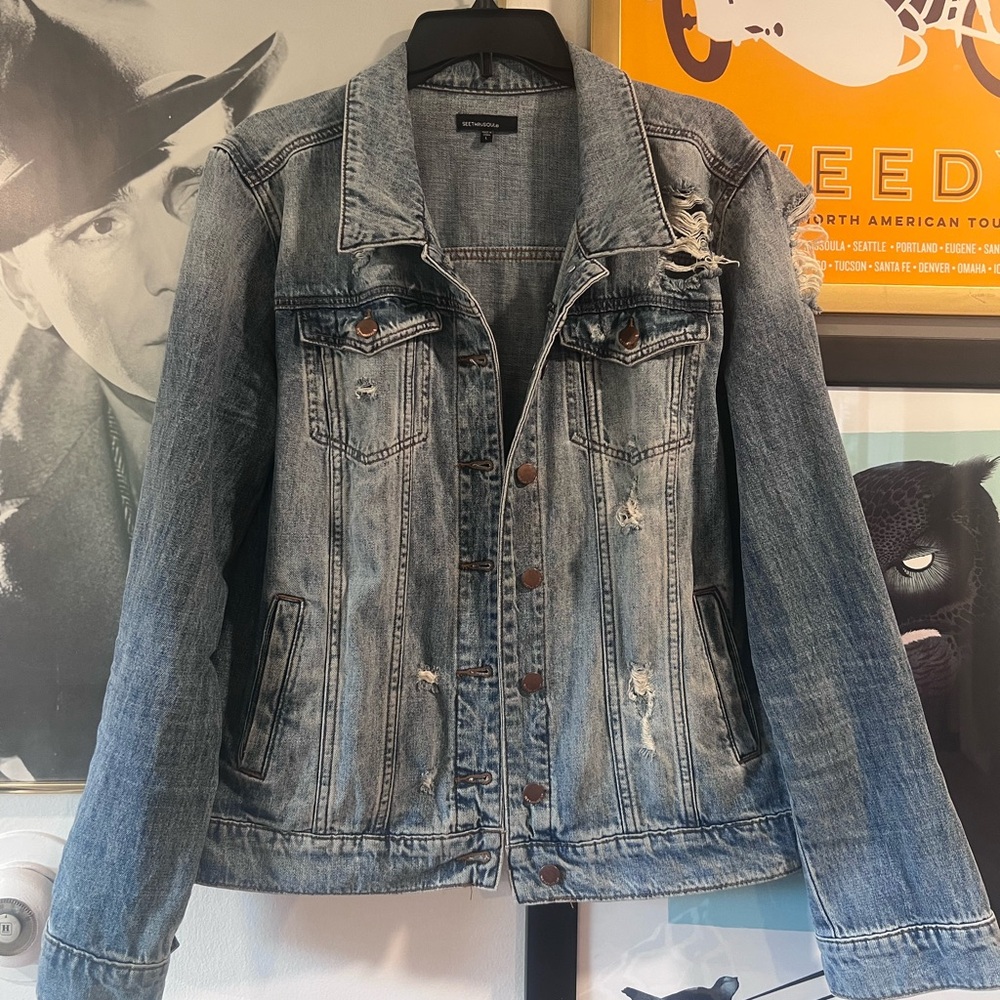 Distressed Denim Jacket